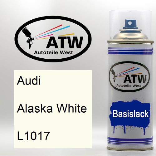 Audi, Alaska White, L1017: 400ml Sprühdose, von ATW Autoteile West.